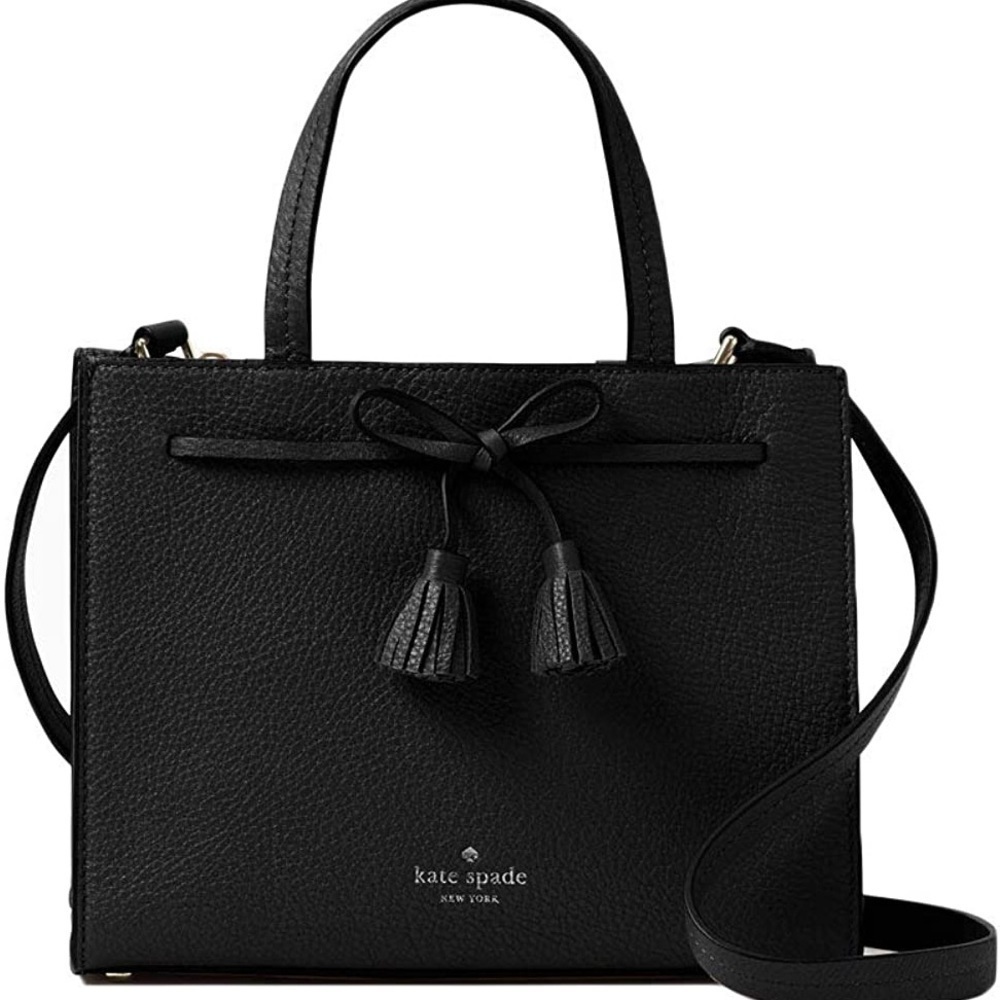 New KATE SPADE New York Hayes Black Leather Square Purse + WALLET SET